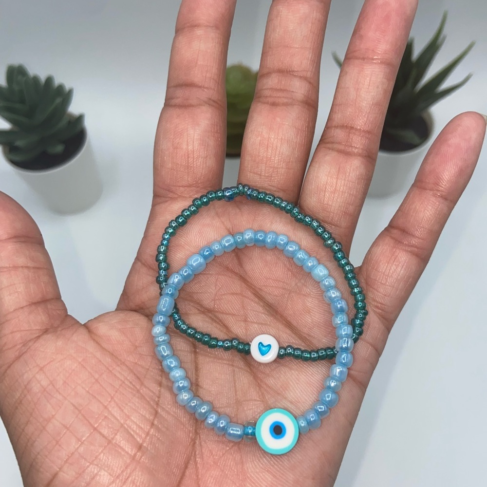 Handmade Trendy Y2K Inspired Glass Seed Bead Bracelet Set